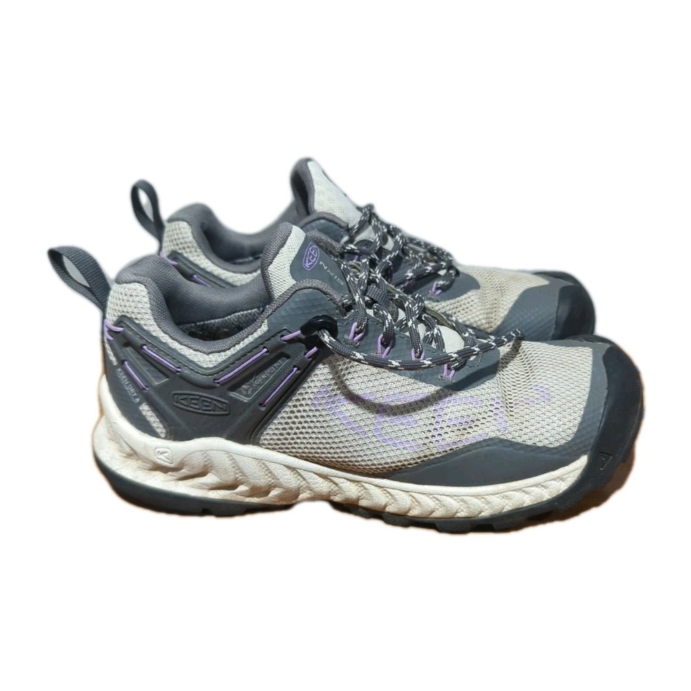 KEEN‎ NXIS EVO Hiking Shoes Women's 6 Waterproof Steel Lavender 1025913